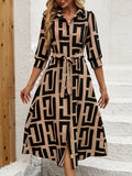 WesternStitch Geometric Elegance Belted  Dress WesternStitch