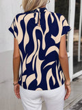WesternStitch Geometric Half Sleeve Printed Top WesternStitch
