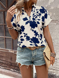 WesternStitch Half Sleeve Floral Print Top WesternStitch
