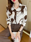 WesternStitch Abstract Art Brown Print Shirt WesternStitch