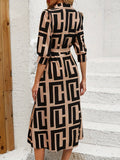 WesternStitch Geometric Elegance Belted  Dress WesternStitch