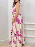 WesternStitch Women's Casual Sleeveless Dress with Botanical Print WesternStitch