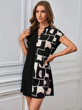 WesternStitch Premium Monochrome Chic Mini Dress WesternStitch